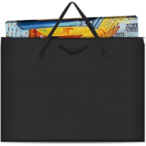 Art Portfolio Bag, 18 Inches by 24 Inches, Black Carrying Storage Case for Poster, Sketching, and Drawing (BLACK, 18"*24")