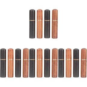 Ciieeo 16 Pcs Wooden Needle Wooden Needle Case Tube Needle Storage Tube Sewing Needles Container Case Sewing Needles