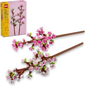 LEGO Cherry Blossoms Celebration Gift, Buildable Floral Display for Creative Kids, White and Pink Cherry Blossom, Spring Flower Gift for Girls and Boys Aged 8 and Up, 40725