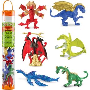 Safari Ltd. Lair Of The Dragons Collection 2 Designer Toob - 6 Miniature Dragon Figures for Fantasy Themed Play, Boys, Girls & Kids Ages 3+