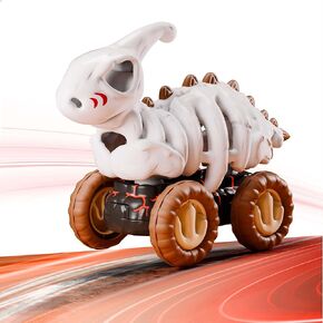iPlay, iLearn Dinosaur Monster Truck Toy for Toddlers 1-3 2-4, Kids Cool Skeleton Pull Back Dino Car, Large Fossil Brachio Halloween Play Vehicle, Unique Birthday Gift 2 3 4 5 Year Old Boy Girl