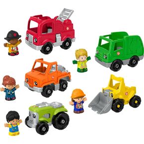Fisher-Price Little People Toddler Playset Activity Vehicles Toy Set with 10 Toys for Preschool Pretend Play Ages 1+ Years