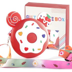 حقيبة ألعاب قوس قزح من Sweet Kids في صندوق هدايا، ألعاب للأطفال لأعمار 3 4 5 6 سنوات، خطوط ملونة على سحابة بيضاء وقاعدة وردية وردية للأطفال والرضع
