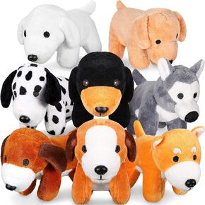 Sumind 8 Pieces Plush Dogs 5 Inch Stuffed Animals Bulk Assorted Cute Stuffed Dogs Small Animal Plush Toys for Girls Boys Graduation Valentine School Classroom Party Supplies Favors(Standing Dog) in Saudi Arabia