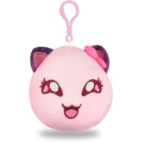 MeeMeow Pink Heart Cat Plush Keychain Stuffed Animal Toy,Cute Decorative Plush Toy Accessory Fun Buddy for Kids Bag, Purse, Backpack, Handbag