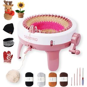 SENTRO Knitting Machine 48 Needles, Smart Weaving Loom Round Knitting Machines for Adults and Beginners, DIY Knit Loom Machine Kit for Hat, Scarves, Gloves, Socks