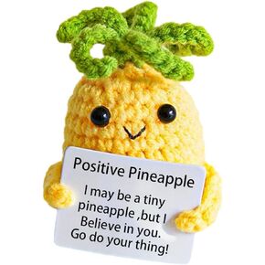 Emotional Support Pineapple, Handmade Crochet Pineapple Knitted Doll Gift, Funny Gifts for Women, Boys, Girls