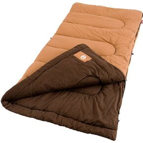 Coleman Dunnock Cold Weather Adult Sleeping Bag , Brown, heights up to 6 feet 4 inch tall