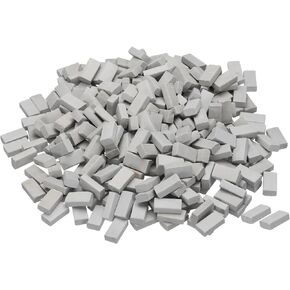 MECCANIXITY Miniature Bricks Clay Mini Wall Brick Model Brick Building Set for Model Building Dolls Pet Houses Garden Grey Pack of 300 Scale 1/16 16x9x5mm/0.63x 0.35x 0.19