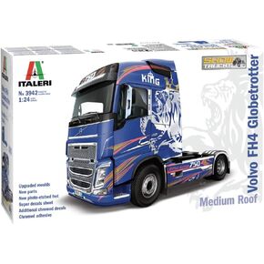 Italeri 3942S 1:24 Volvo FH4 Globetrotter/Medium Roof, Faithful Replica, Model Making, Crafts, Hobby, Gluing, Plastic Construction Kit, Assembly