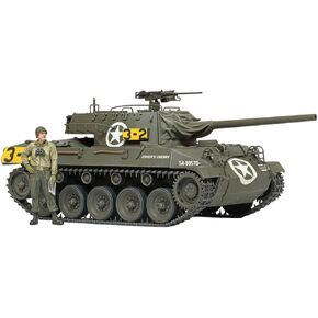 TAMIYA Army 35376 1:35 US M18 Hellcat Tank Destroyer-Faithful Replica, Plastic, Crafts, Model Kit, Assembly, Unpainted, Multicoloured