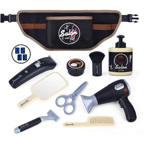 Barber Shop Pretend Play Toy,Haircut Barber Set Toy,Kids Hair Salon Playset,Kids Shaving Kit,Pretend Play Toy Gift for Boys Girls Age 3+ Year Old