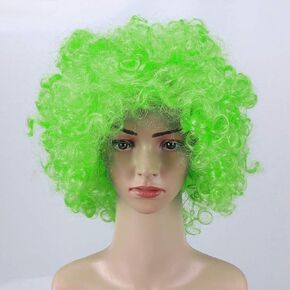 PRETYZOOM 3pcs Clown Disco Wig party Cosplay wigs wavy party hair wig Green Clown Wig Irish Festival Party Accessory Irish Party Costume Green Afro Wig party wig kids wig curly man patrick