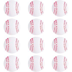 Super Z Outlet Mini Foam Sports Balls 12 Pack for Kids Adults Mini Baseball Football Basketball Soccer Stress Bulk Toy Game Party Decoration Relaxable (Baseball)