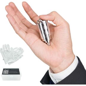 Xfunjoy 59"/150cm Silver Magic Appearing Cane Magic Staff with Free Gloves and Video Turorial for Professional Magician Stage Street Magic Performance