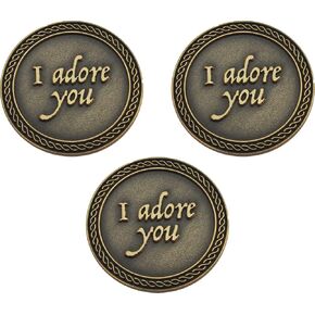 Romantic Love Expression Antique Gold Plated Pocket Coin for Date Night, I Love You, Grow Old Along with Me, The Best is Yet to Be, Love Gift for Men & Women, from Him or Her in Kuwait