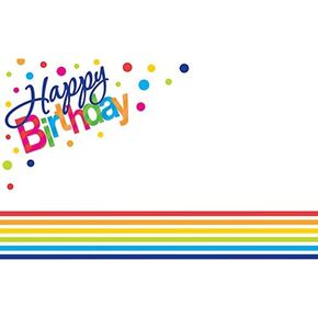 Burton + Burton Happy Birthday Enclosure Cards, Pack of 50