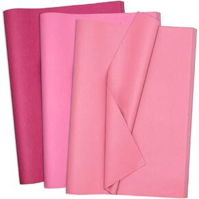 Jkopsnr 120 Sheets Pink Tissue Paper 20x14 Inches Pink Tissue Paper for Bags Pink Wrapping Tissue Paper Bulk for DIY Crafts Birthday Wedding Baby Shower Valentine's Day