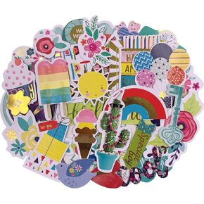 ملصقات سجل القصاصات، 97 قطعة من ملصقات البطاقات ملصقات هدايا الحفلات ملصقات معدنية ملصقات إخفاء لتخصيص دفتر قصاصات الكمبيوتر المحمول والمخطط اليومي والحرف اليدوية in Kuwait