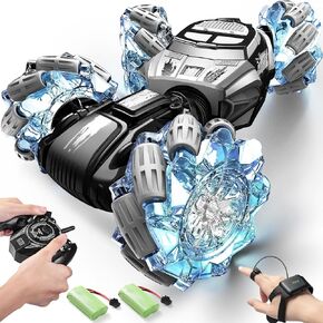RC Cars for Boys Girls, 4WD Gesture Sensing Remote Control Car Kids Stunt Truck Toys, 2.4GHz Multiple Terrains Hand Controlled Vehicle Double Side Driving Chrismas Birthday Gift