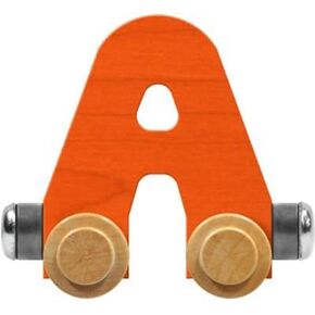 سيارة Maple Landmark NameTrains Bright Letter A - صنع في الولايات المتحدة الأمريكية (برتقالي)