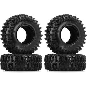 INJORA 1.3"Tires -S5 Cling On Tires 70 * 26mm for SCX24 TRX4M AX24 1/18 1/24 Micro Crawler,T1320