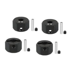 MECCANIXITY Aluminum 12mm 8.0 RC Wheel Nut Wheel Hex Drive with Pins Screws RC Wheel Nut Dustproof for RC Model Car Trucks Off Road Car Upgraded Parts Pack of 4(Black)