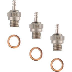 3-Pack Hot Spark Glow Plug N3 No.3 70117 Compatible with Kyosho HSP HPI Redcat 1/8 1/10 RC Nitro Engines Car Truck Buggy (N3 No.3)
