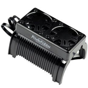 Powerhobby 1/5 Twin Motor Cooling/Heat Sink Fan with Housing 55mm : Fits Arrma Kraton/Outcast 8s Castle Creations 800KV / 1100kv Motor