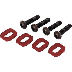 Traxxas BCS Aluminum Red-Anodized Washers Motor Mount (4 Pack), 4 x 18mm, Red