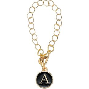 PATIKIL Letter Charm Accessories for Tumbler Cup, Initial Name ID Letter A Personalized Handle Charm Round Shape for Modern Tumbler, Black in Saudi Arabia