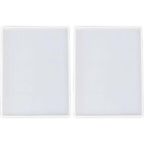 2pcs 7x5 inch Resin Tray Molds, Rectangle Silicone Molds, Flat Concrete Molds Resin Epoxy Silicone Board Molds for Resin Epoxy DIY