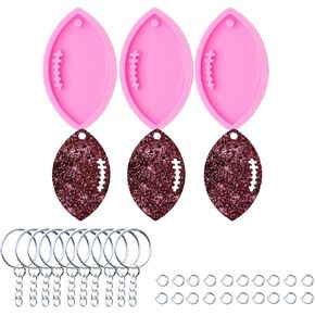 4Pc Silicone Molds with a Hole Resin Baseball,Volleyball, Baseball, Football Keychain Molds DIY Crafts Casting Epoxy Jewelry Mold with 20Pc Key Ring (DY0090+DY0194+DY0288+DY0383+PJ) in Kuwait