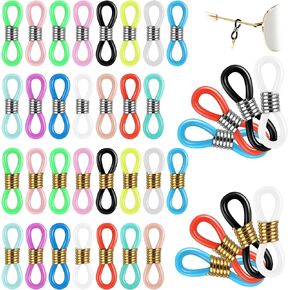60 Pcs Eyeglass Chain Ends Eyeglass Chain Loop Holder Silicone Eyeglass Connector Eyewear Retainer Chain Ends