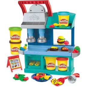Play-Doh Kitchen Creations Busy Chef's Restaurant Playset, 2-Sided Play Kitchen Set, Preschool Cooking Toys, Kids Arts & Crafts, Ages 3+