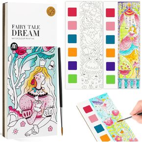 كتب الرسم بالألوان المائية من جيكرين، مجموعة تلوين الرسم بالألوان المائية للجيب، طلاء مع علامات مائية، هدايا حفلات السفر للأطفال الصغار للأولاد والبنات
