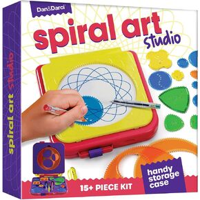Dan&Darci Spiral Art Kit for Kids - Craft Set for Girls & Boys Ages 6-12 - Gifts for 6, 7, 8. 9, 10 Year Old Girl, Boy - Toys and Crafts Kits Gift - Arts Birthday Retro Vintage Ideas Drawing