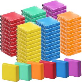 Chivertion 60 Pack Kneaded Rubber Erasers Bulk Colorful Drawing Art Moldable Kneaded Sketching Erasers for Artists Blend, Shade, Smooth, Correct, and Brighten Your Sketches and Drawings