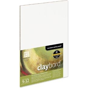 لوحة طلاء خشبية من Ampersand Art Supply: Claybord من سلسلة المتاحف، 9 بوصة × 12 بوصة، 1/8 بوصة ملف تعريف مسطح