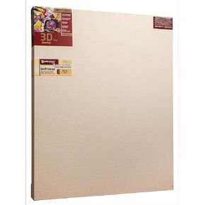 MASTERPIECE Z1DO-1012 3D Pro 2.5" Deep Vintage L21C Belgian Linen 13.0 oz Oil Primed Linen Stretched Canvas 10" x 12" Cream