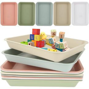15 Pcs Multicolor Plastic Art Trays, Deepen Activity Plastic Tray, Arts and Crafts Organizer Tray, Plastic Trays for Classroom, Home Crafts, DIY Projects, Painting, Beads, Organizing Supply