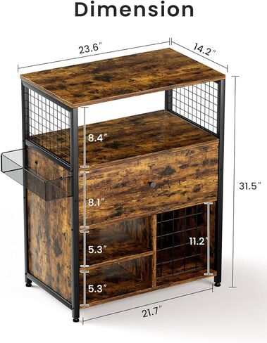 Craft Organization and Storage Cabinet Compatible with Cricut Machines, Crafting Cabinet with Drawer & 25 Vinyl Roll Holder, Craft Table Desk Cabinet Workstation for Craft Room Home in Kuwait