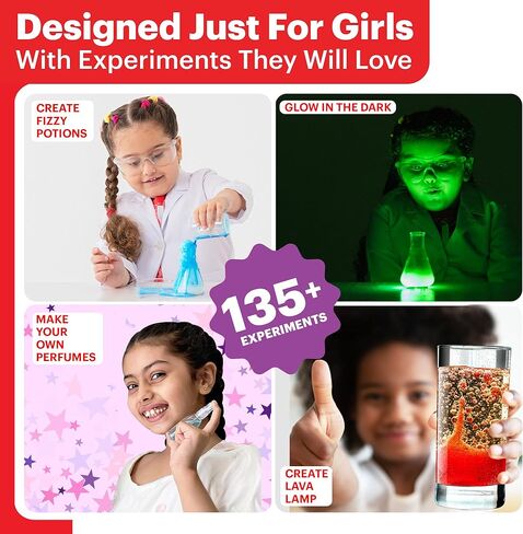 Doctor Jupiter Girls First Science Experiment Kit for Kids Ages 4-5-6-7-8| Birthday Gift Ideas for 4-8 Year Old Girls| STEM Learning & Educational Toys in Saudi Arabia