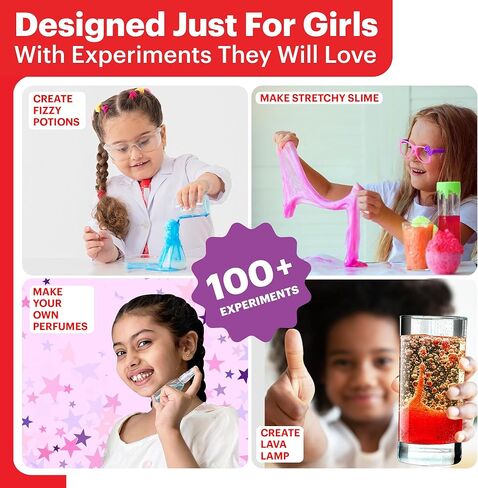Doctor Jupiter Girls First Science Experiment Kit for Kids Ages 4-5-6-7-8| Birthday Gift Ideas for 4-8 Year Old Girls| STEM Learning & Educational Toys in Kuwait