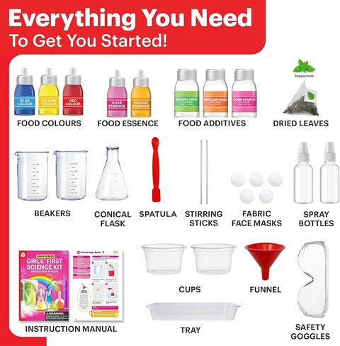 Doctor Jupiter Girls First Science Experiment Kit for Kids Ages 4-5-6-7-8| Birthday Gift Ideas for 4-8 Year Old Girls| STEM Learning & Educational Toys in Kuwait