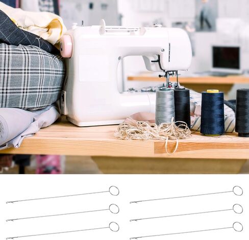 6 Pcs Loop Turner Sewing Tool Long Sewing Loop Turner Hook Tongue Crochet Hook Tool with Latch for Fabric Belts Strips Tube Straps DIY Knitting Accessories in Saudi Arabia