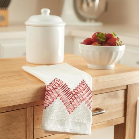 Swedish Weave Towel Kit, Lava Red, Traditional Swedish Weaving, Huck Weaving, Swedish Weaving Patterns, Swedish Weave Fabric, Swedish Weave Towels in Saudi Arabia