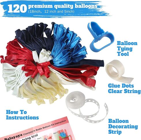 Navy Blue Red White Balloon Garland Kit,139 Pack Navy Red White Confetti Balloon for Boy Blue Birthday Baseball Nautical Theme Party American Flag Party Election Party July 4th Decorations in Saudi Arabia