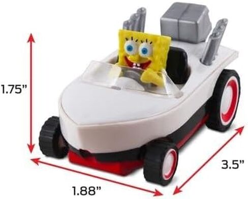 SpongeBob SquarePants Pull Back Hot Rod Boat, Pull Back and Watch him Zoom, No Batteries, No Controls, No Hassle, Fun–Fast–Portable, Great Gift, Officially Nickoledeon Licensed in Saudi Arabia