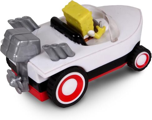 SpongeBob SquarePants Pull Back Hot Rod Boat, Pull Back and Watch him Zoom, No Batteries, No Controls, No Hassle, Fun–Fast–Portable, Great Gift, Officially Nickoledeon Licensed in Saudi Arabia